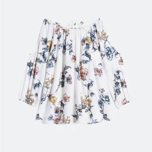 Open shoulder floral blouse​​​​​​​​​​​​​​​​​​​ - Picture 1 of 5